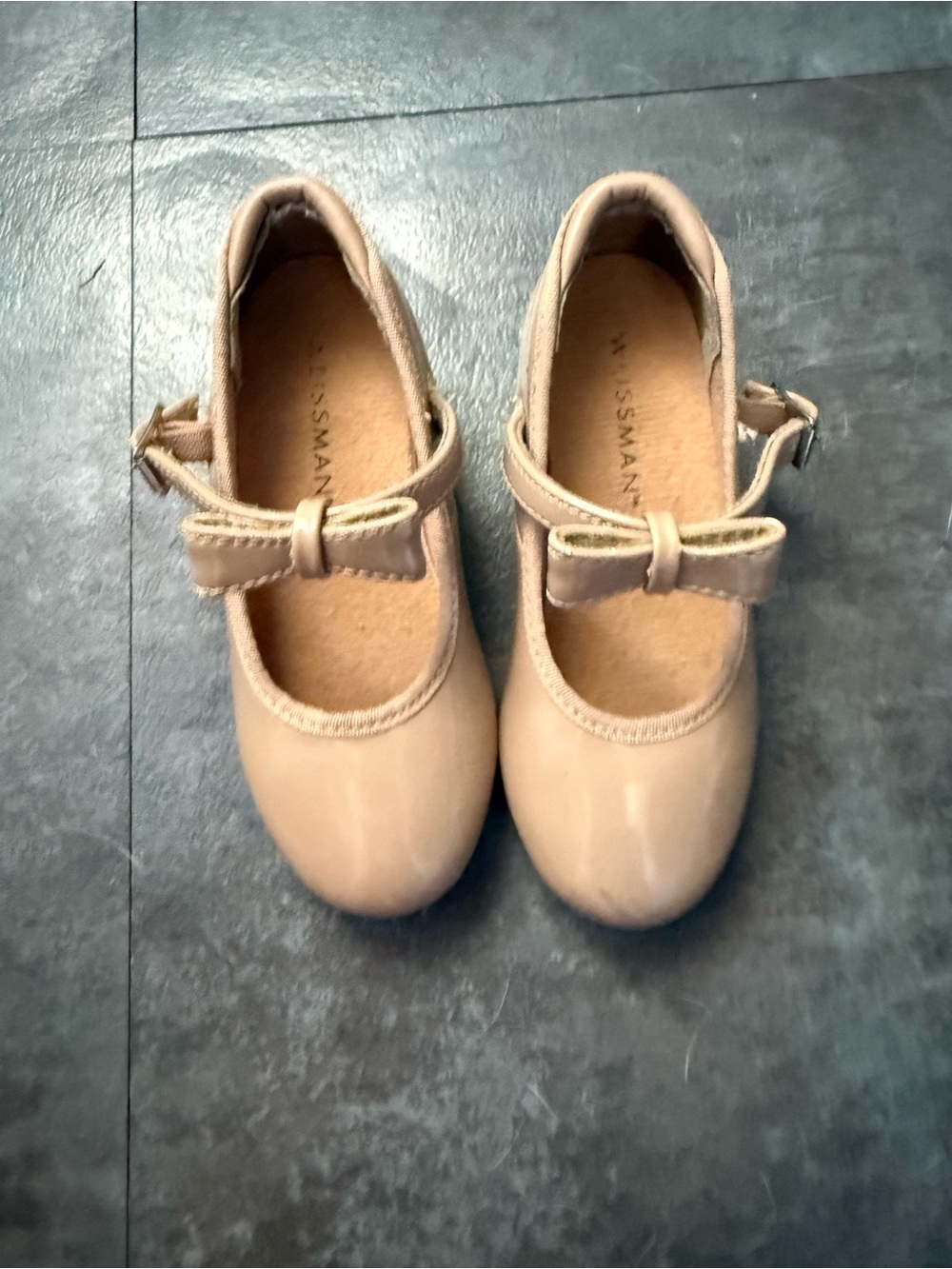 Child nude tan beige tap shoes